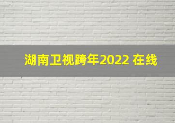 湖南卫视跨年2022 在线